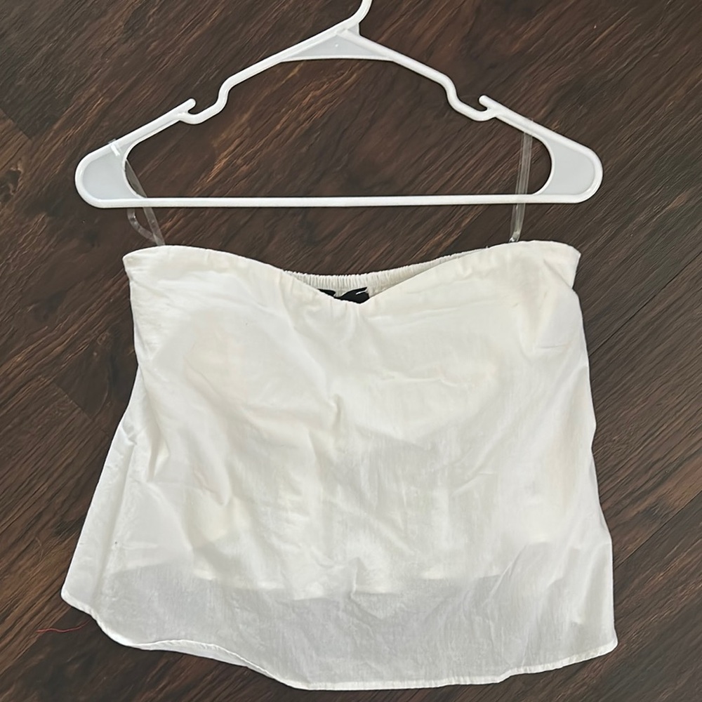 fab'rik White Bustier Camisole Top